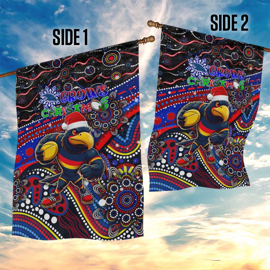 Merry Christmas AFL Adelaide Crows Garden Flag Aboriginal Santa Football Mascot