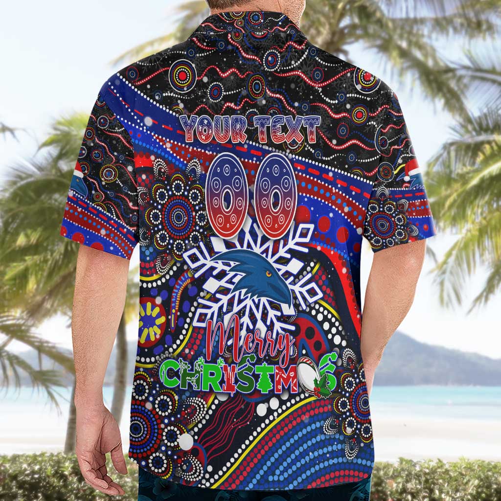 Merry Christmas AFL Adelaide Crows Hawaiian Shirt Aboriginal Santa Football Mascot