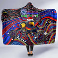 Merry Christmas AFL Adelaide Crows Hooded Blanket Aboriginal Santa Football Mascot