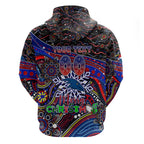 Merry Christmas AFL Adelaide Crows Hoodie Aboriginal Santa Football Mascot