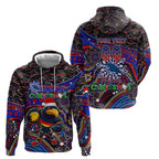 Merry Christmas AFL Adelaide Crows Hoodie Aboriginal Santa Football Mascot
