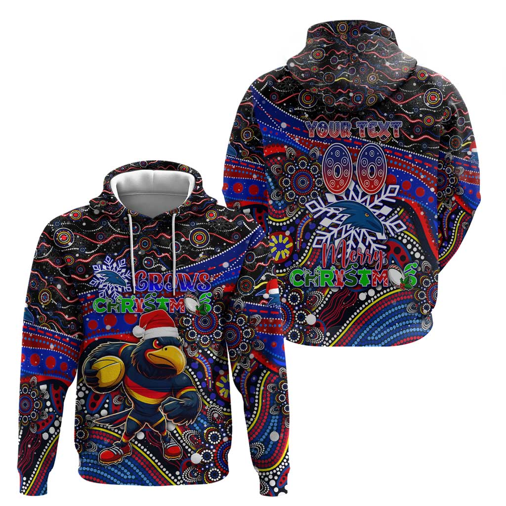 Merry Christmas AFL Adelaide Crows Hoodie Aboriginal Santa Football Mascot