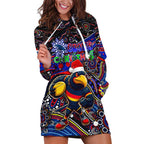 Merry Christmas AFL Adelaide Crows Hoodie Dress Aboriginal Santa Football Mascot