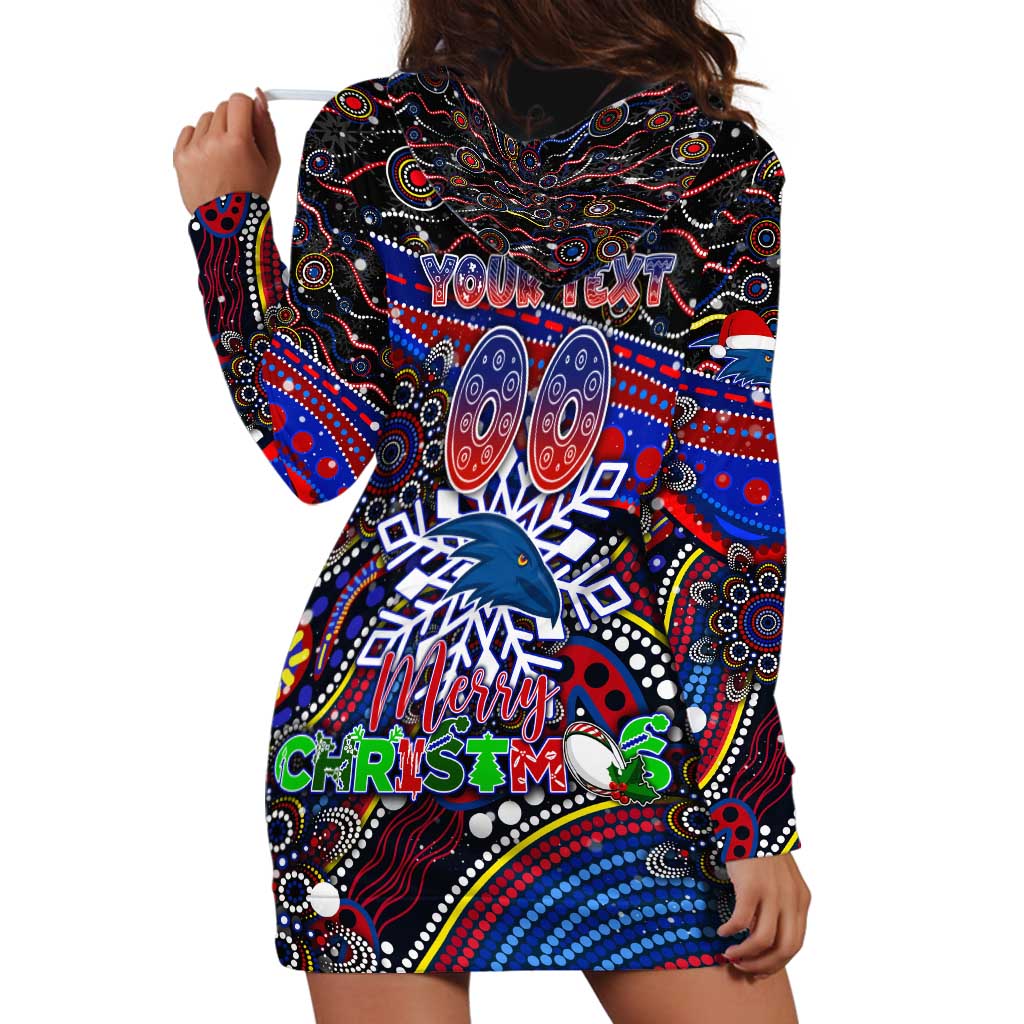 Merry Christmas AFL Adelaide Crows Hoodie Dress Aboriginal Santa Football Mascot