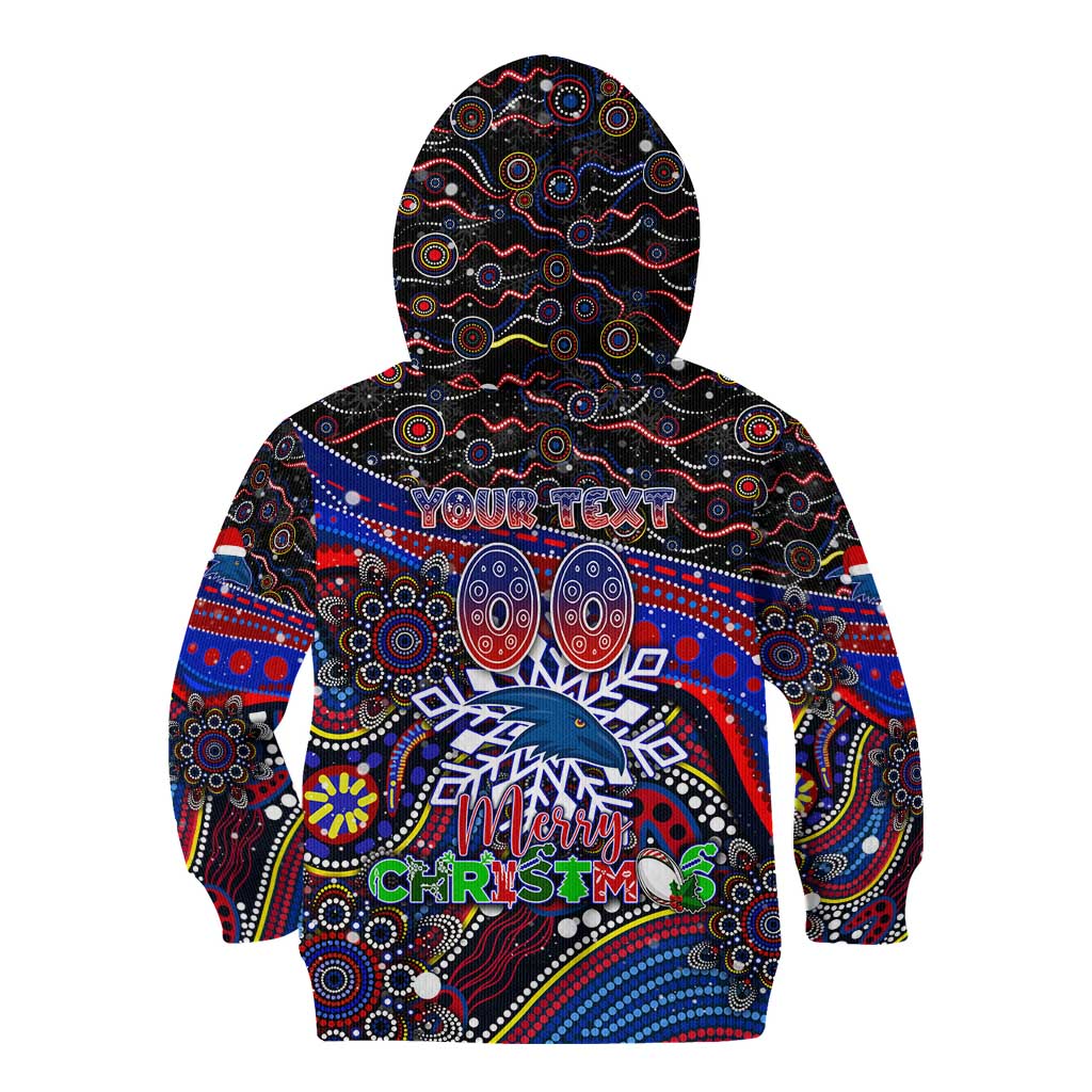 Merry Christmas AFL Adelaide Crows Kid Hoodie Aboriginal Santa Football Mascot
