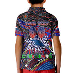 Merry Christmas AFL Adelaide Crows Kid Polo Shirt Aboriginal Santa Football Mascot