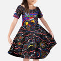 Merry Christmas AFL Adelaide Crows Kid Short Sleeve Dress Aboriginal Santa Football Mascot