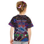 Merry Christmas AFL Adelaide Crows Kid T Shirt Aboriginal Santa Football Mascot