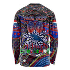 Merry Christmas AFL Adelaide Crows Long Sleeve Shirt Aboriginal Santa Football Mascot