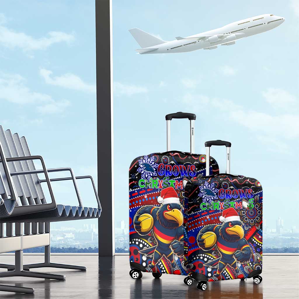 Merry Christmas AFL Adelaide Crows Luggage Cover Aboriginal Santa Football Mascot