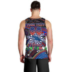 Merry Christmas AFL Adelaide Crows Men Tank Top Aboriginal Santa Football Mascot