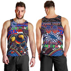 Merry Christmas AFL Adelaide Crows Men Tank Top Aboriginal Santa Football Mascot