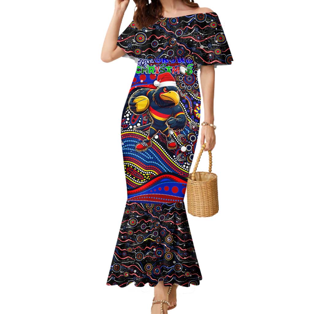 Merry Christmas AFL Adelaide Crows Mermaid Dress Aboriginal Santa Football Mascot