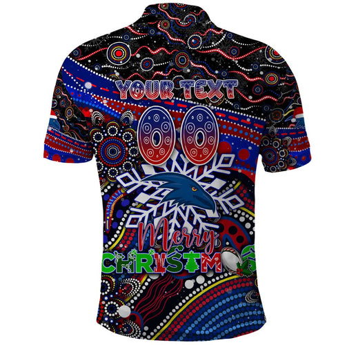 Merry Christmas AFL Adelaide Crows Polo Shirt Aboriginal Santa Football Mascot