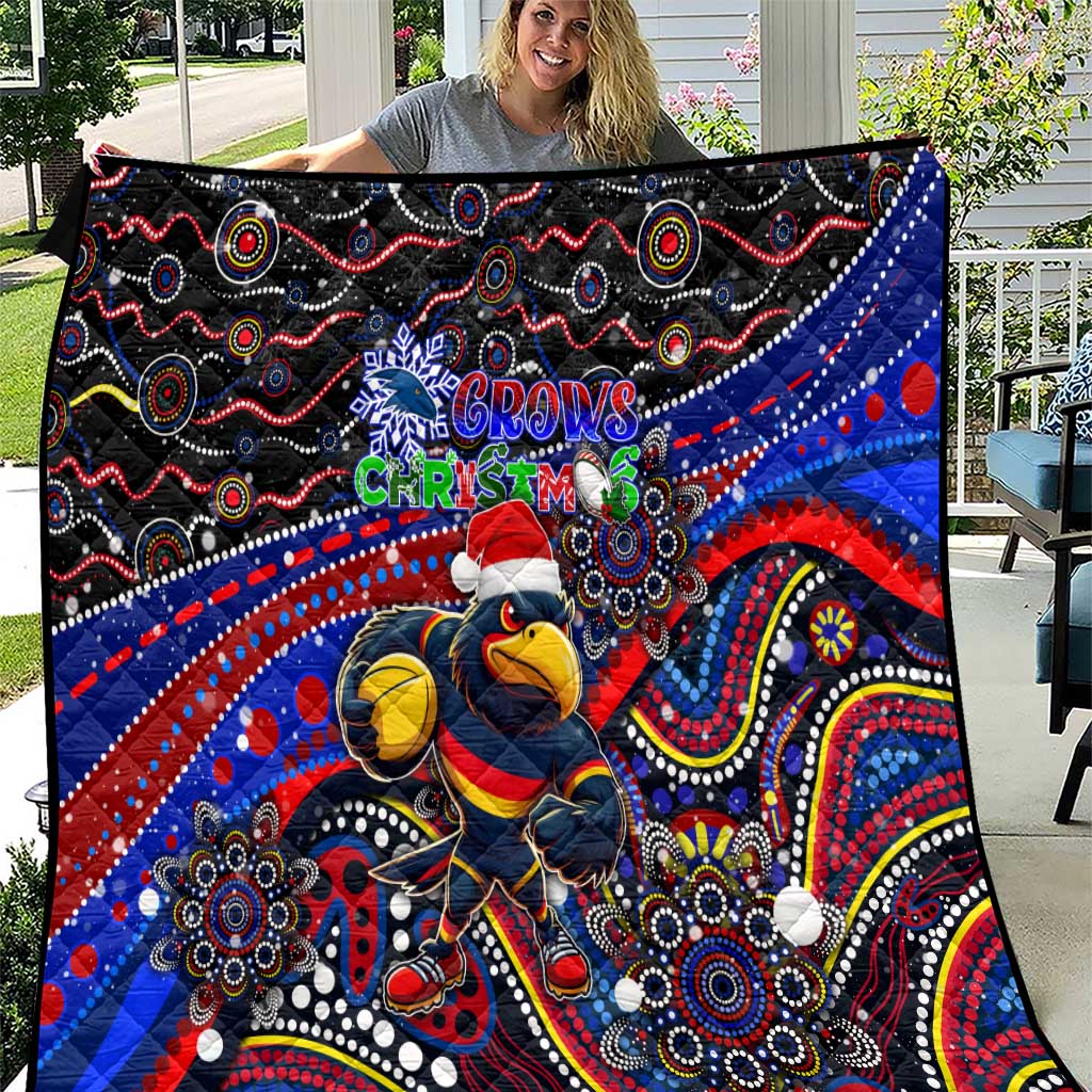 Merry Christmas AFL Adelaide Crows Quilt Aboriginal Santa Football Mascot