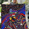 Merry Christmas AFL Adelaide Crows Quilt Aboriginal Santa Football Mascot