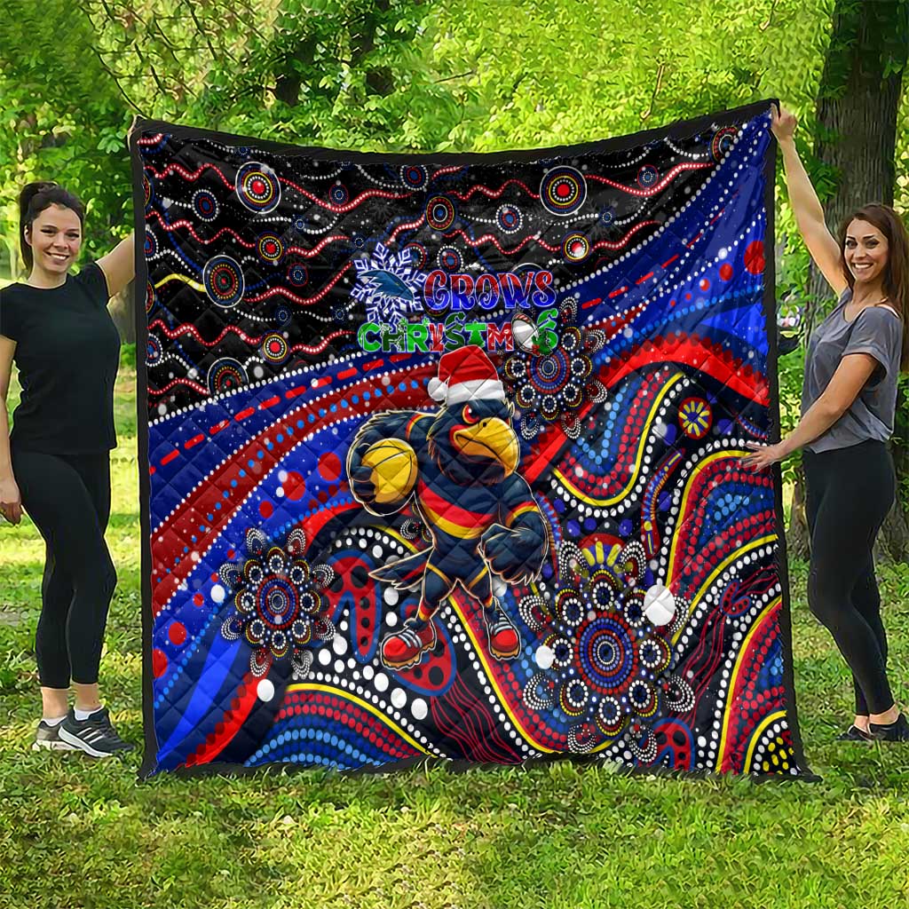 Merry Christmas AFL Adelaide Crows Quilt Aboriginal Santa Football Mascot