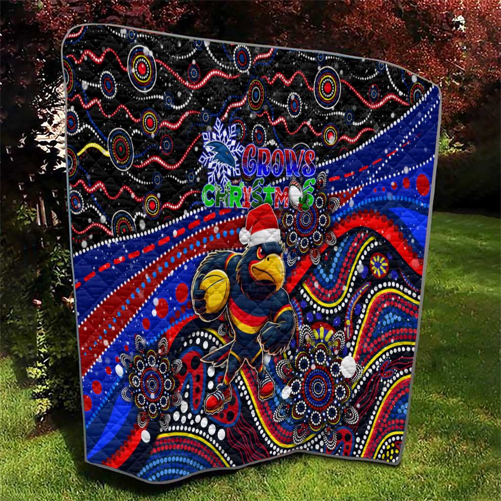 Merry Christmas AFL Adelaide Crows Quilt Aboriginal Santa Football Mascot
