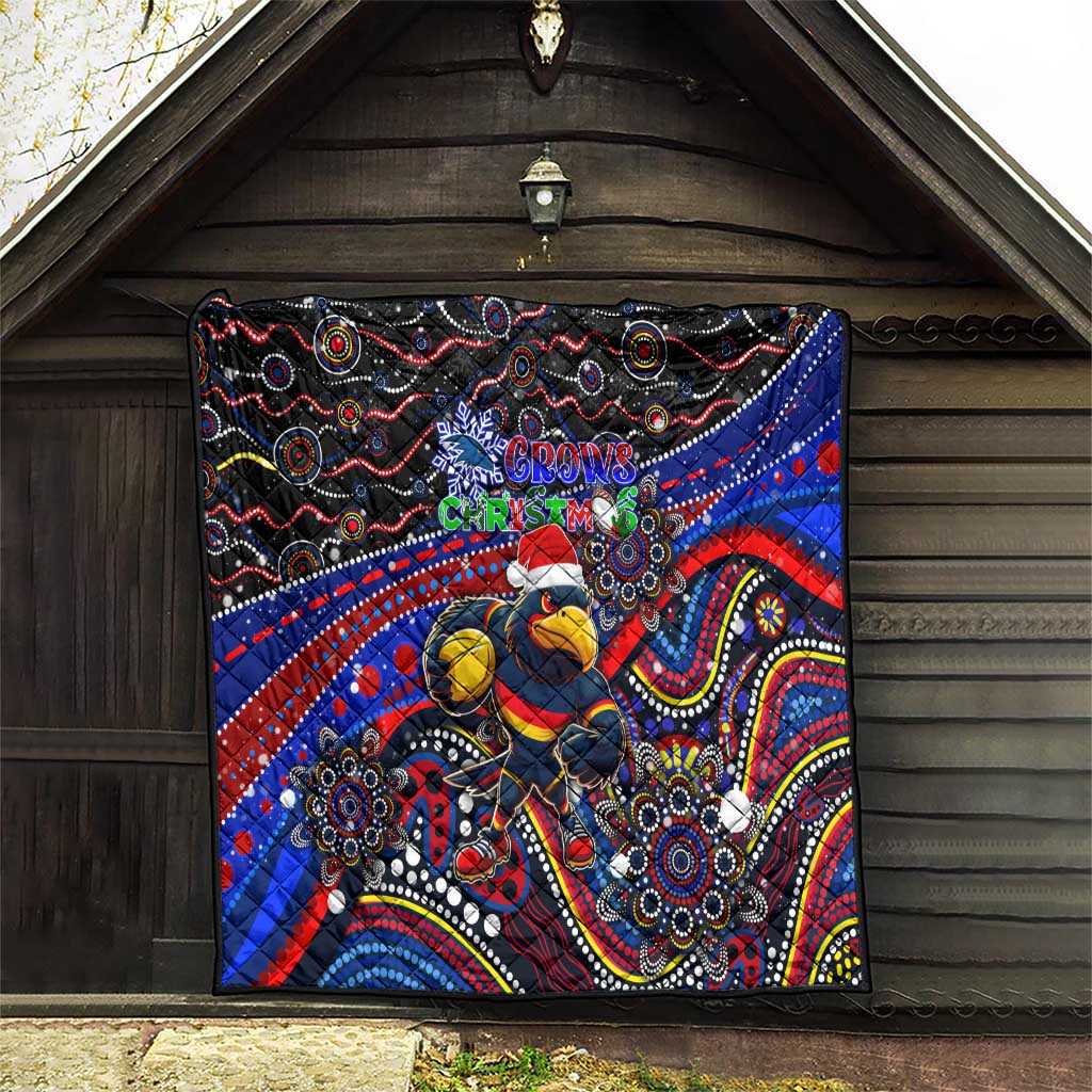 Merry Christmas AFL Adelaide Crows Quilt Aboriginal Santa Football Mascot