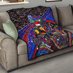 Merry Christmas AFL Adelaide Crows Quilt Aboriginal Santa Football Mascot