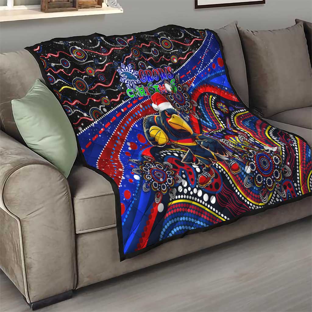 Merry Christmas AFL Adelaide Crows Quilt Aboriginal Santa Football Mascot