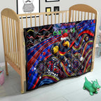 Merry Christmas AFL Adelaide Crows Quilt Aboriginal Santa Football Mascot