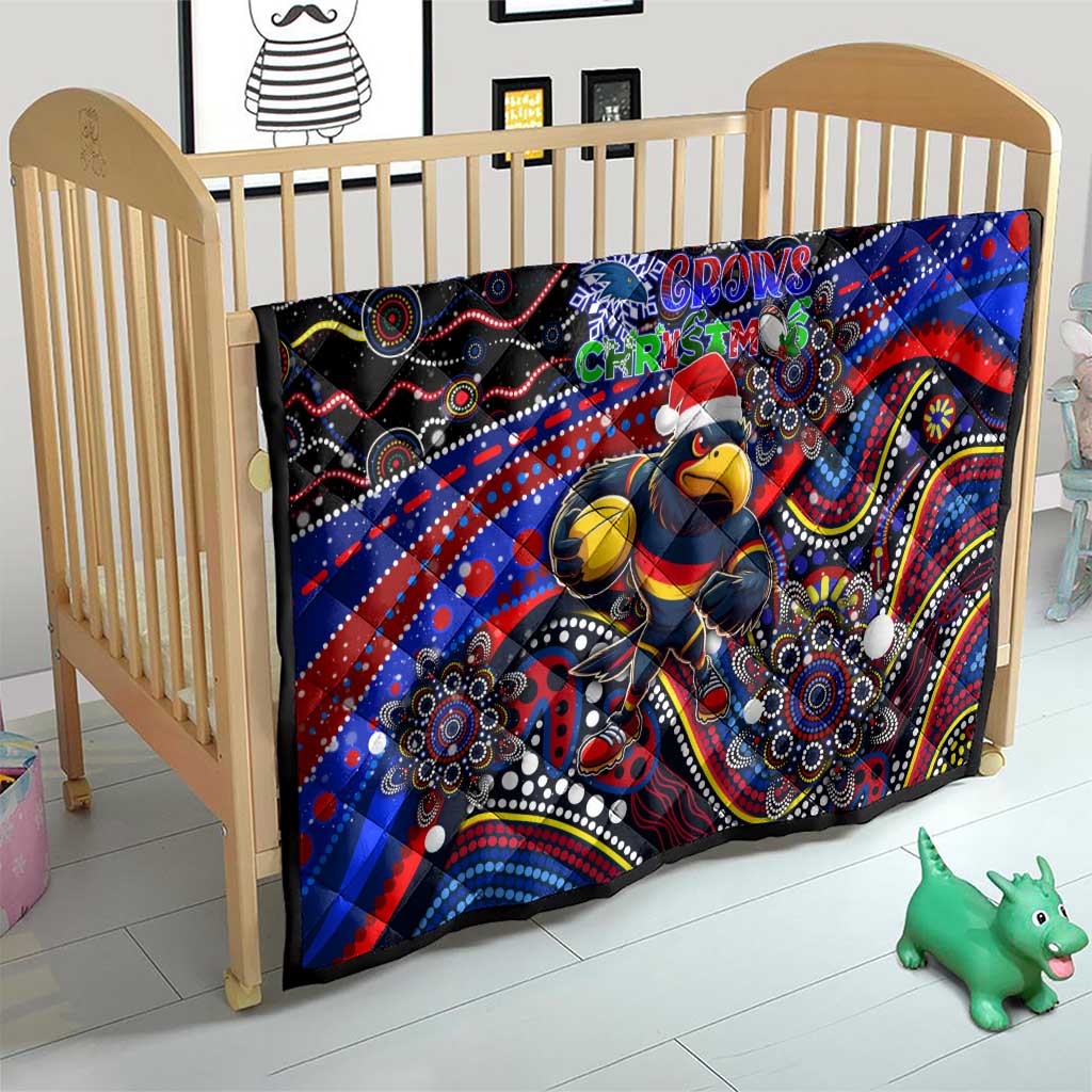 Merry Christmas AFL Adelaide Crows Quilt Aboriginal Santa Football Mascot