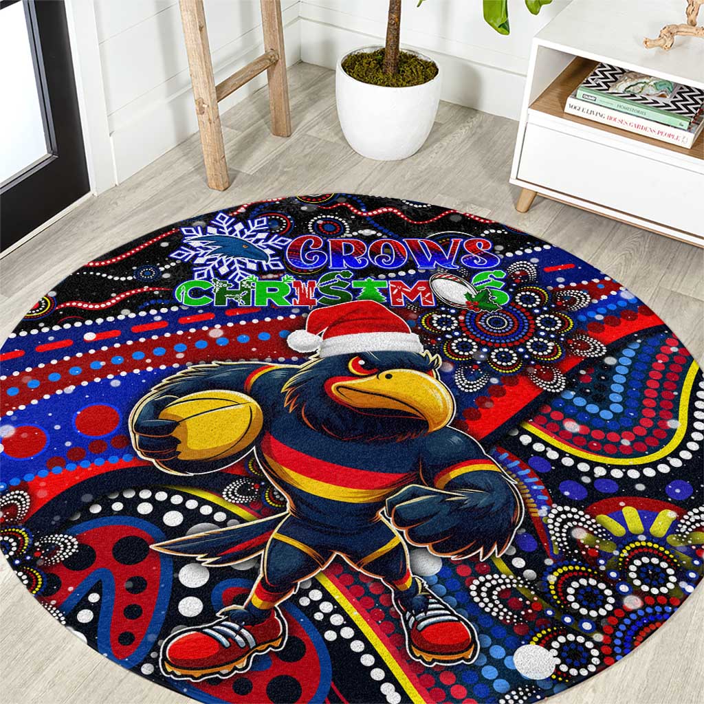 Merry Christmas AFL Adelaide Crows Round Carpet Aboriginal Santa Football Mascot