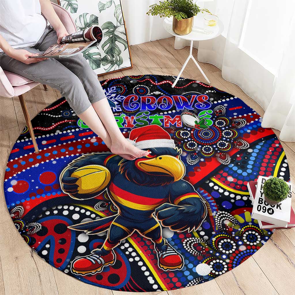 Merry Christmas AFL Adelaide Crows Round Carpet Aboriginal Santa Football Mascot