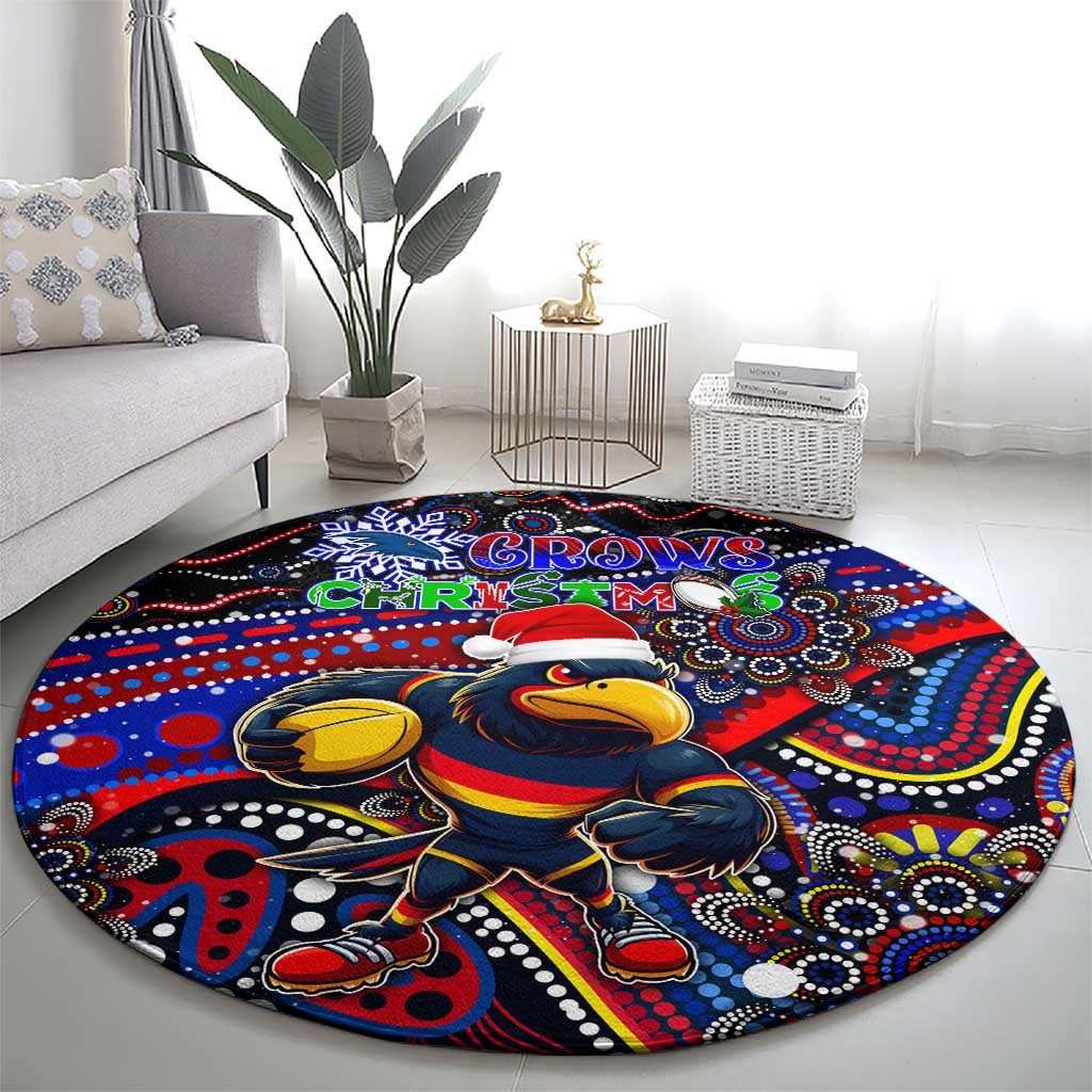 Merry Christmas AFL Adelaide Crows Round Carpet Aboriginal Santa Football Mascot