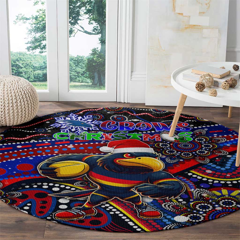 Merry Christmas AFL Adelaide Crows Round Carpet Aboriginal Santa Football Mascot