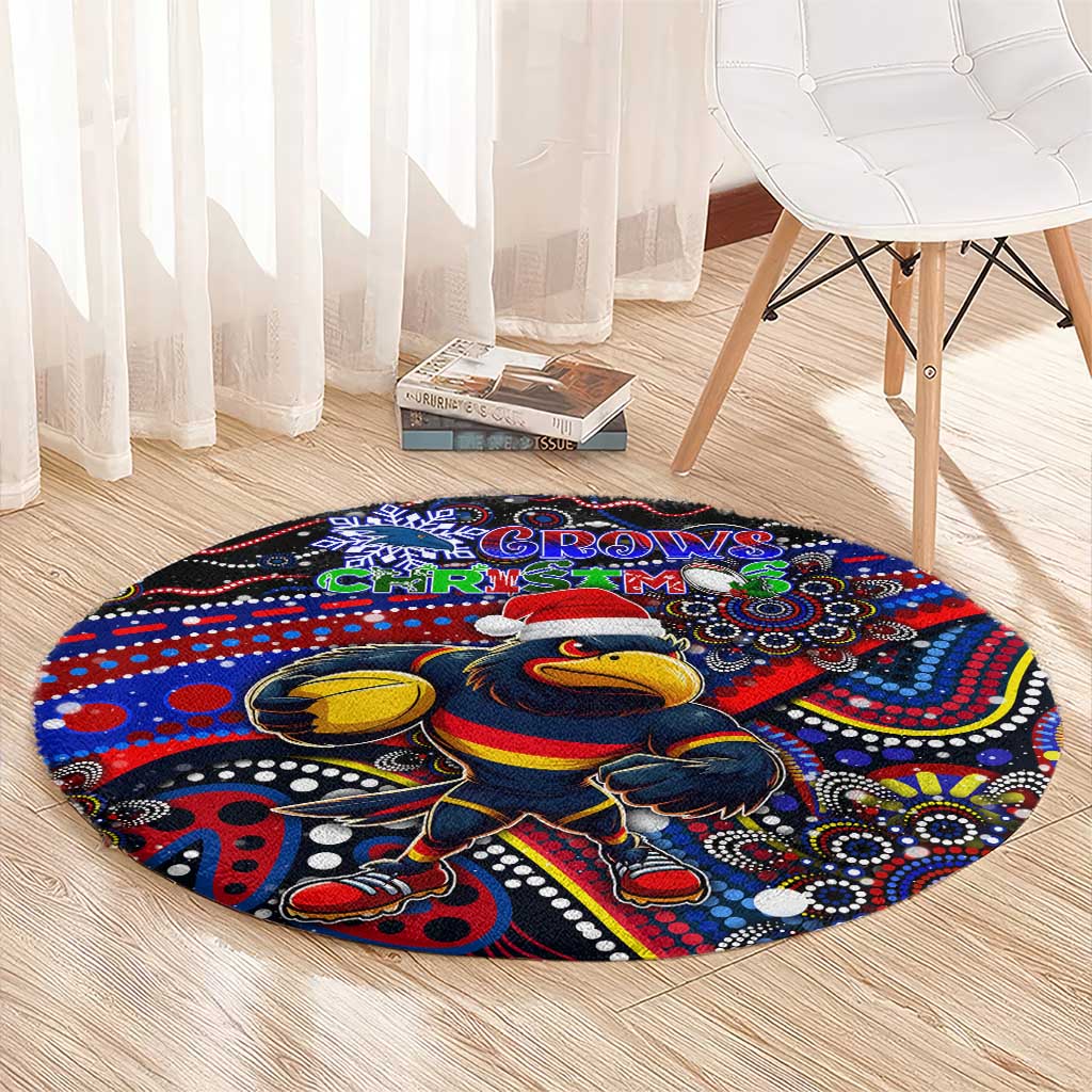Merry Christmas AFL Adelaide Crows Round Carpet Aboriginal Santa Football Mascot