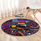 Merry Christmas AFL Adelaide Crows Round Carpet Aboriginal Santa Football Mascot