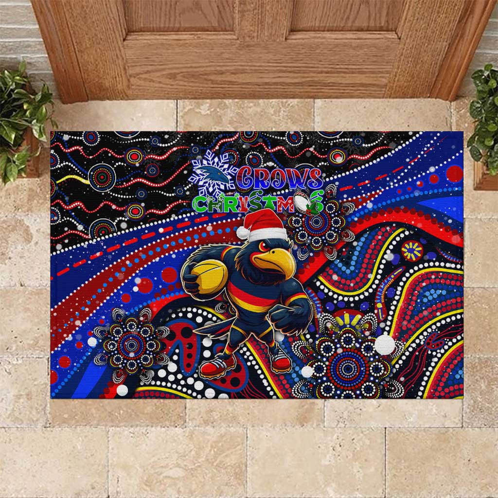 Merry Christmas AFL Adelaide Crows Rubber Doormat Aboriginal Santa Football Mascot