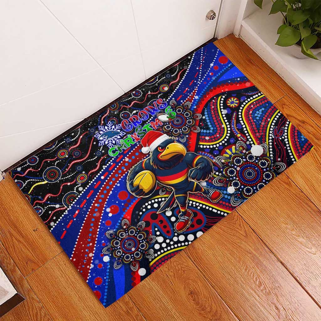 Merry Christmas AFL Adelaide Crows Rubber Doormat Aboriginal Santa Football Mascot