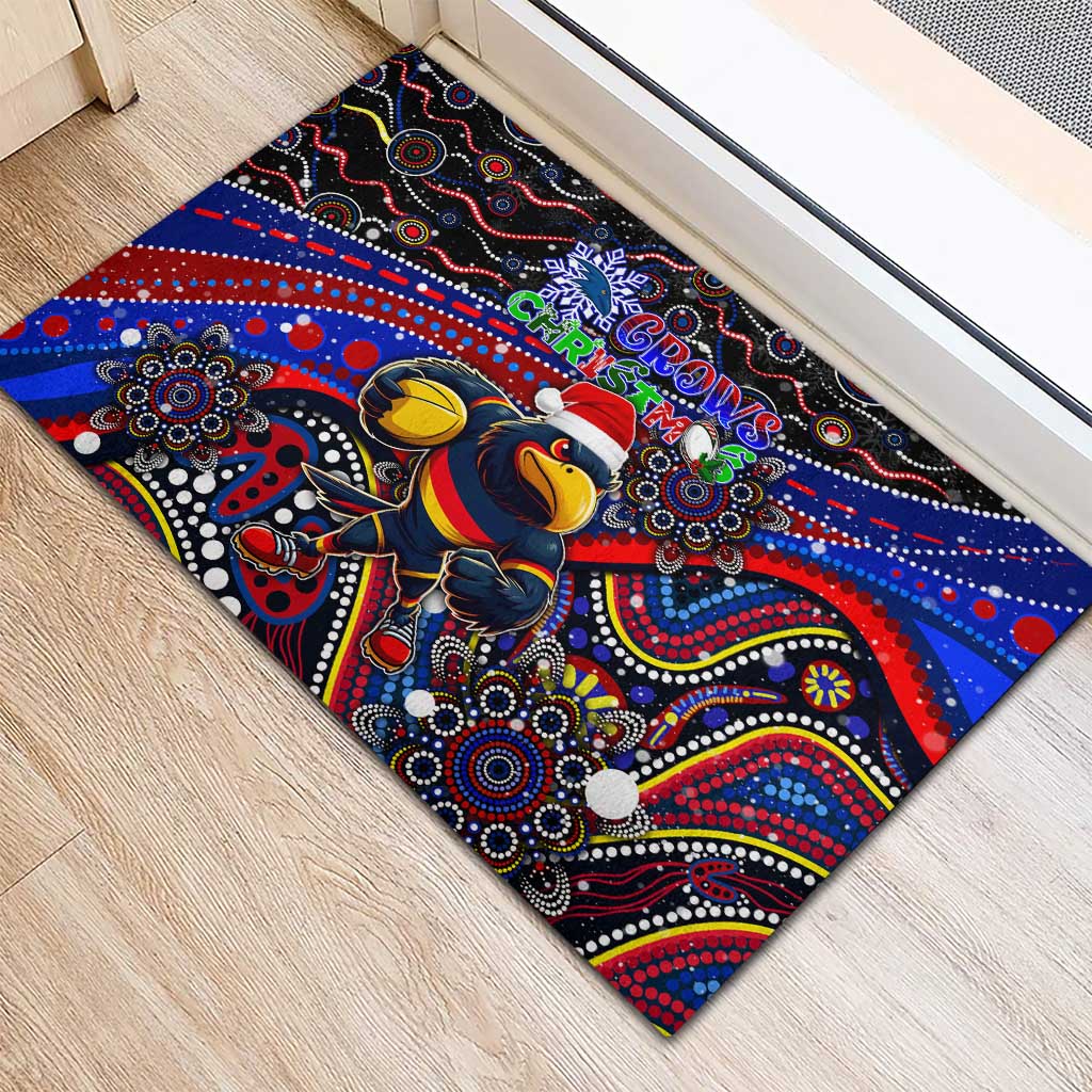 Merry Christmas AFL Adelaide Crows Rubber Doormat Aboriginal Santa Football Mascot