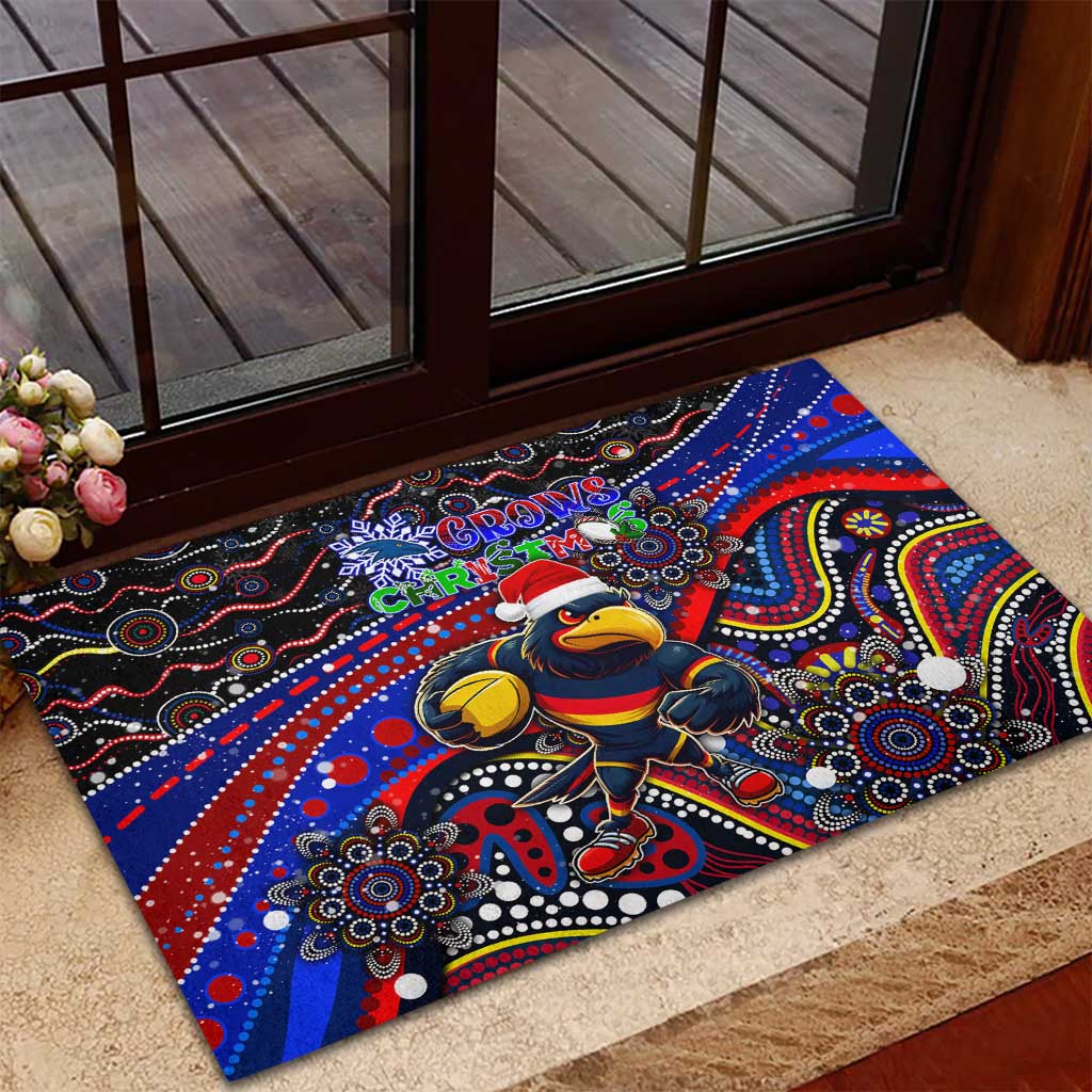 Merry Christmas AFL Adelaide Crows Rubber Doormat Aboriginal Santa Football Mascot