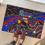 Merry Christmas AFL Adelaide Crows Rubber Doormat Aboriginal Santa Football Mascot