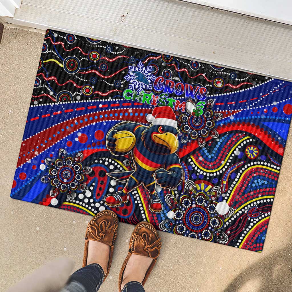 Merry Christmas AFL Adelaide Crows Rubber Doormat Aboriginal Santa Football Mascot