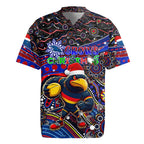 Merry Christmas AFL Adelaide Crows Rugby Jersey Aboriginal Santa Football Mascot