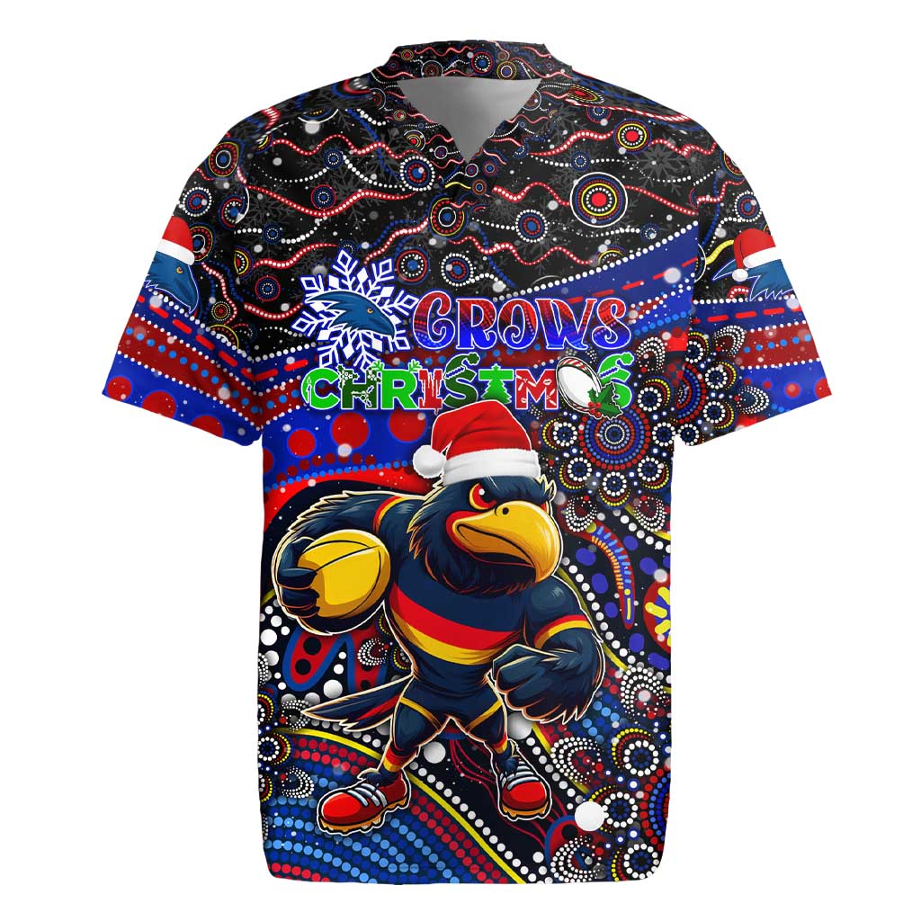 Merry Christmas AFL Adelaide Crows Rugby Jersey Aboriginal Santa Football Mascot
