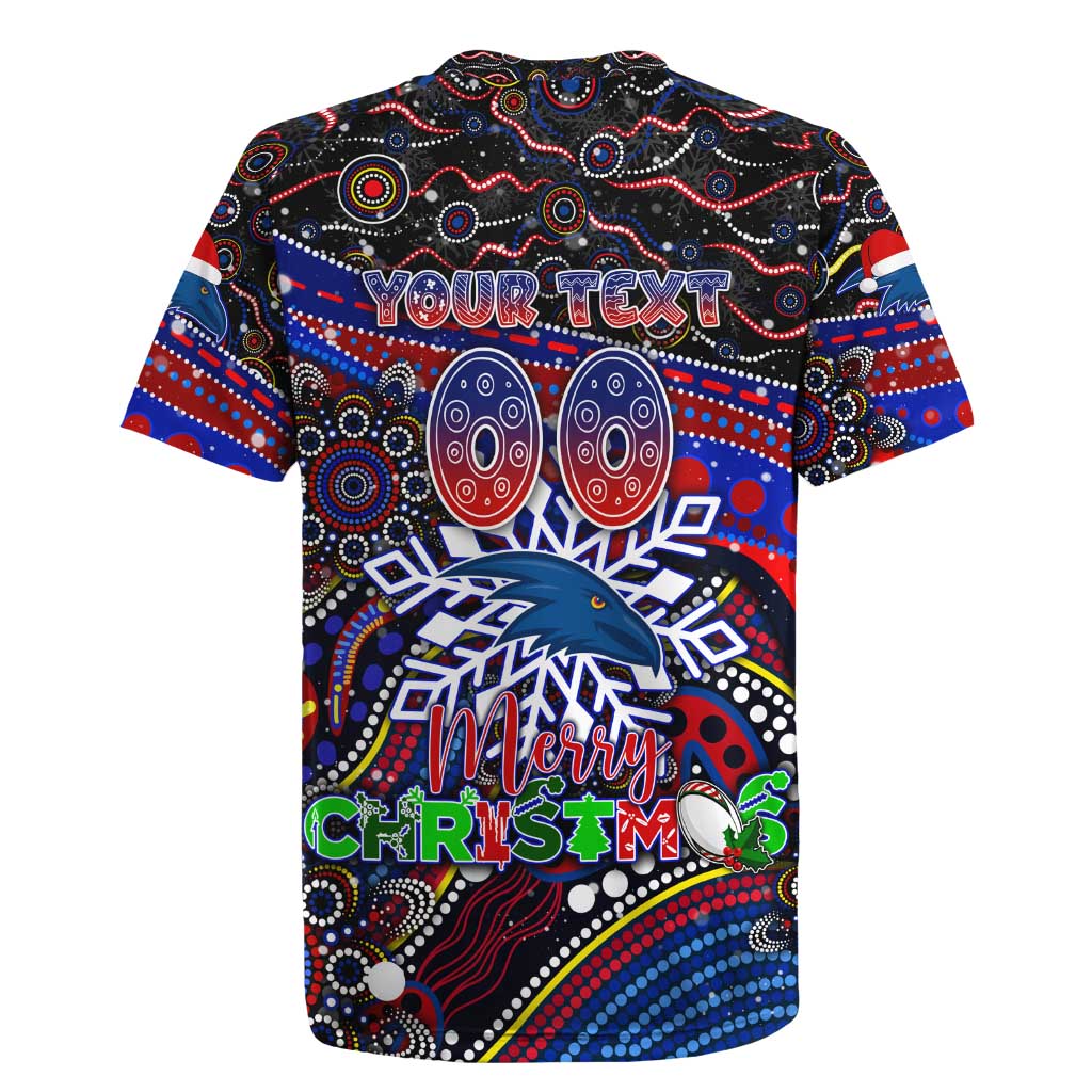 Merry Christmas AFL Adelaide Crows Rugby Jersey Aboriginal Santa Football Mascot
