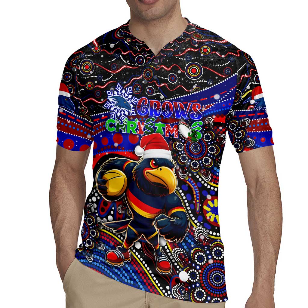Merry Christmas AFL Adelaide Crows Rugby Jersey Aboriginal Santa Football Mascot