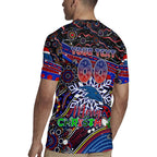 Merry Christmas AFL Adelaide Crows Rugby Jersey Aboriginal Santa Football Mascot