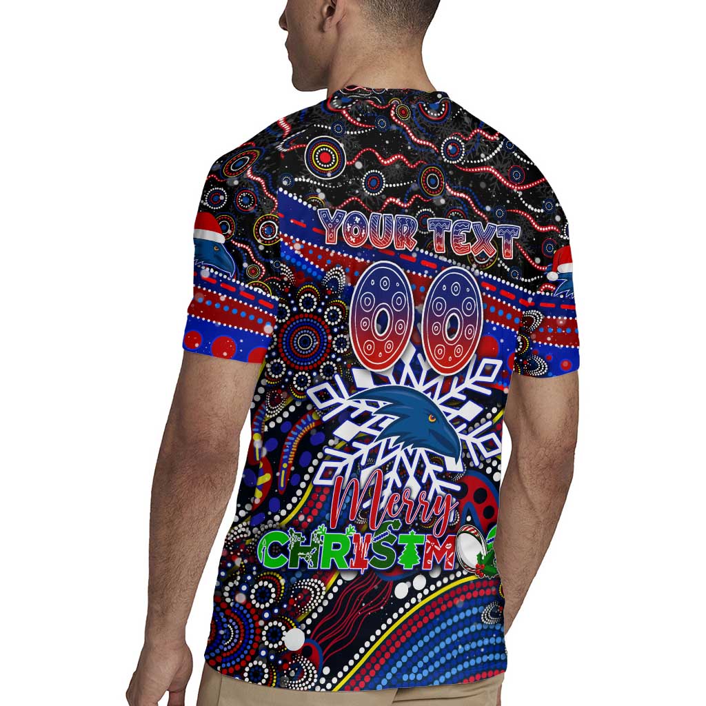 Merry Christmas AFL Adelaide Crows Rugby Jersey Aboriginal Santa Football Mascot