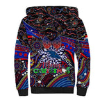 Merry Christmas AFL Adelaide Crows Sherpa Hoodie Aboriginal Santa Football Mascot
