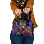 Merry Christmas AFL Adelaide Crows Shoulder Handbag Aboriginal Santa Football Mascot