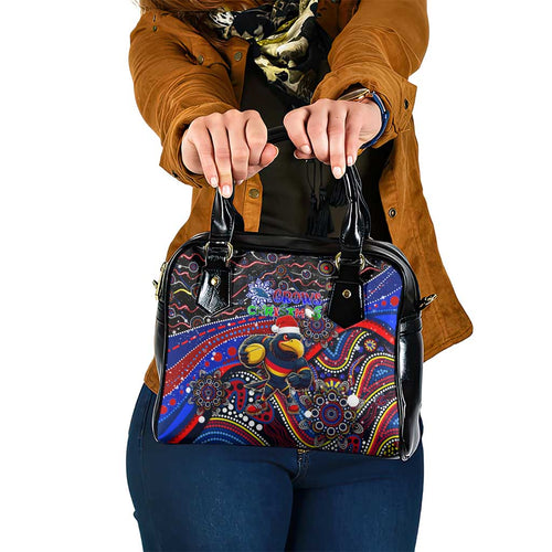 Merry Christmas AFL Adelaide Crows Shoulder Handbag Aboriginal Santa Football Mascot