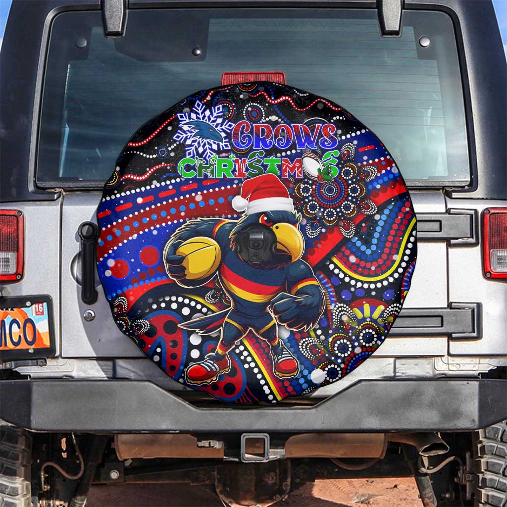 Merry Christmas AFL Adelaide Crows Spare Tire Cover Aboriginal Santa Football Mascot