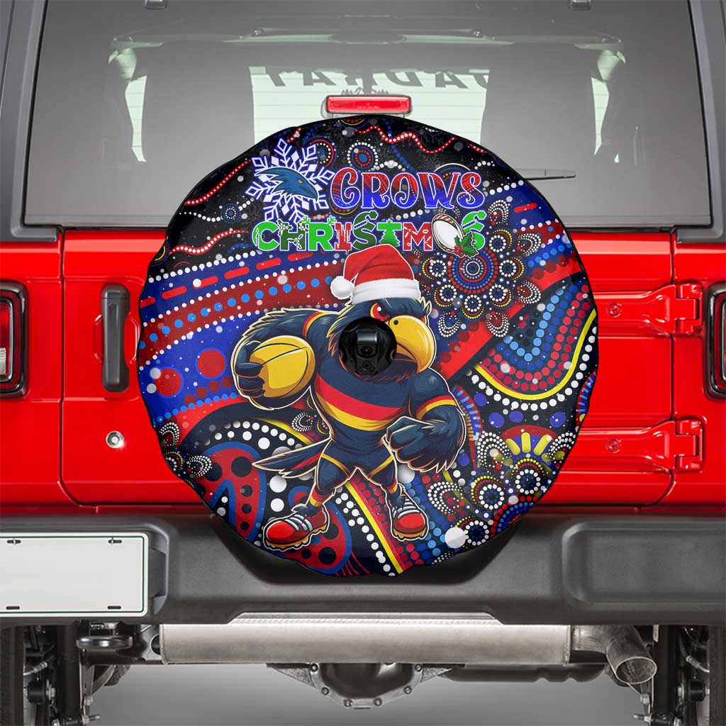 Merry Christmas AFL Adelaide Crows Spare Tire Cover Aboriginal Santa Football Mascot